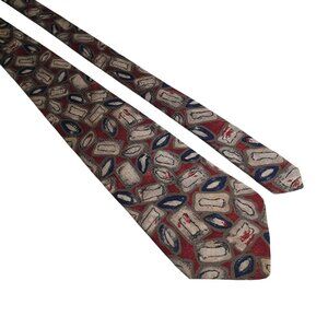 Talbots Studio Men Abstract Pattern Silk Tie Multicolor Office Core Dad Gift